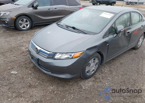 2012 Honda Civic Hybrid from USA, damaged, VIN JHMFB4F28CS009153